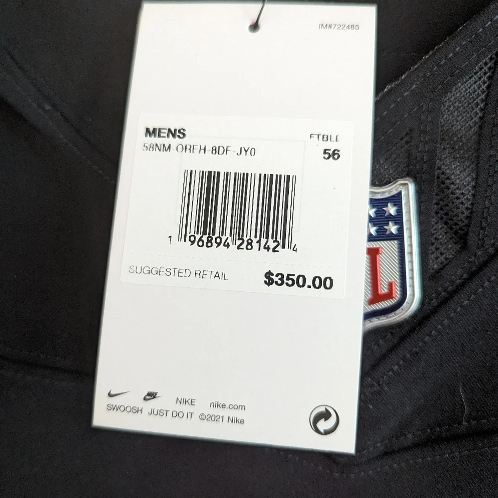 Nike On-Field Derek Carr Las Vegas Raiders Jersey #4 $350 MSRP 3XL 56 XXXL black - Picture 4 of 8